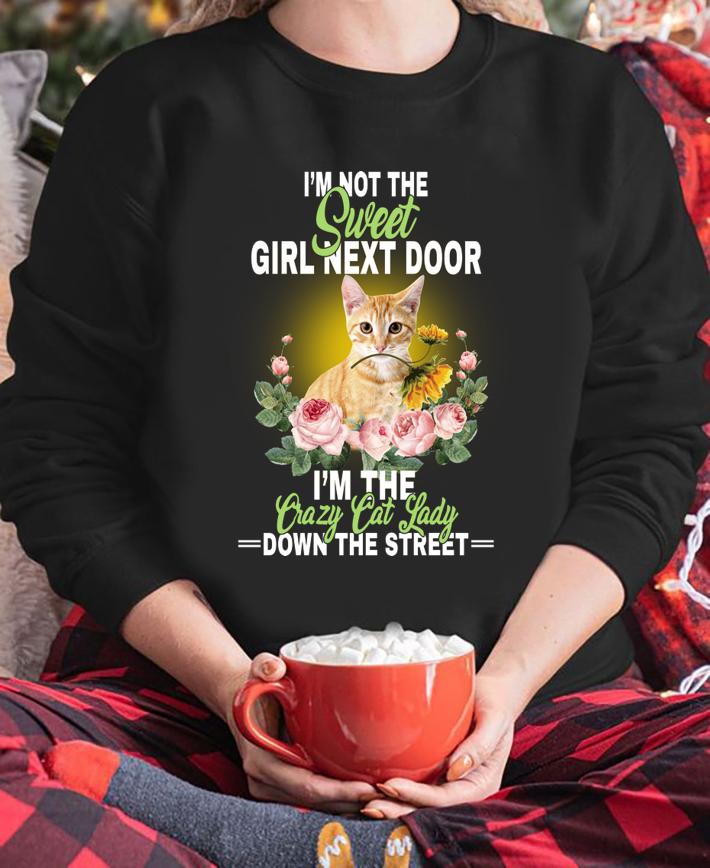 Premium I'm Not The Sweet Girl Next Door I'm The Crazy Cat Lady Down The Street t-shirt sweatshirt