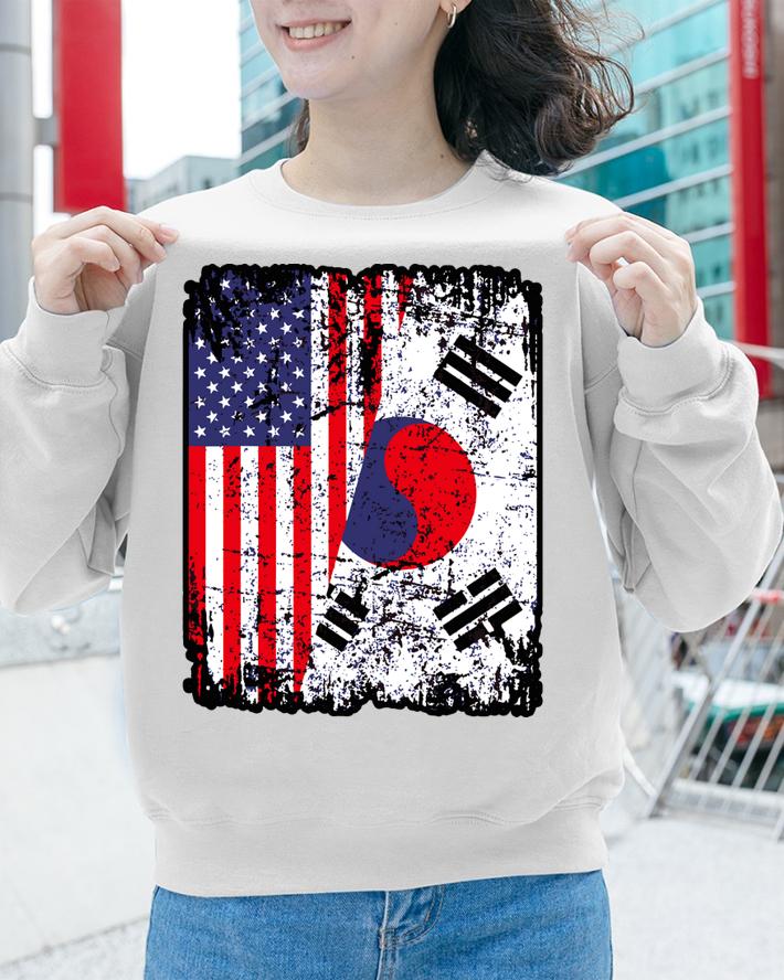 Best Half South Korean And American Flag t-shirt sweatshirt