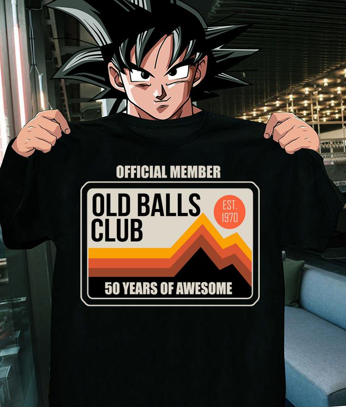 Mens Funny 50th Birthday Old Balls Club 50 Years Of Awesome 1970 t-shirt shirt