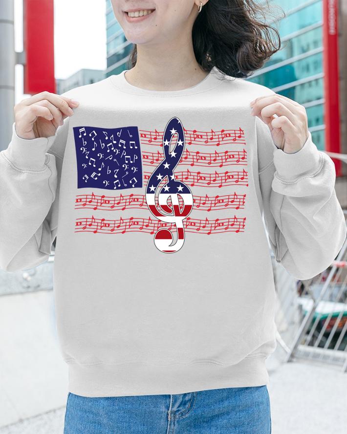 Music Note American Flag Independence Day t-shirt sweatshirt