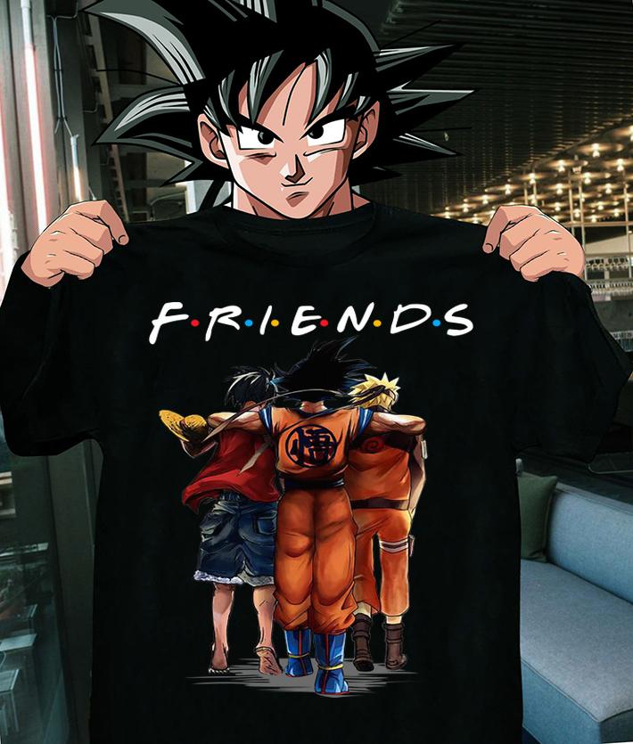 Son Goku Luffy And Naruto Eating Friends Anime t-shirt shirt