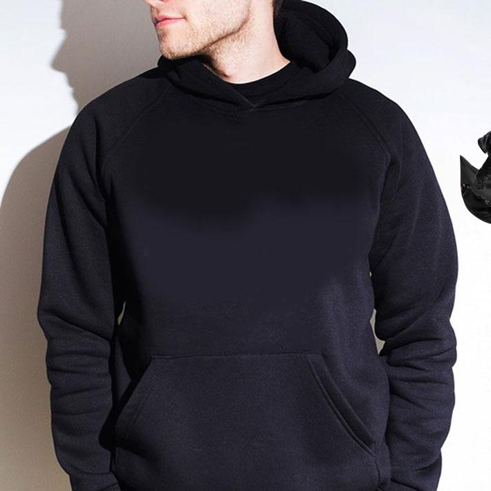 Original Black Labrador Retriever dog inside pocket t-shirt hoodie