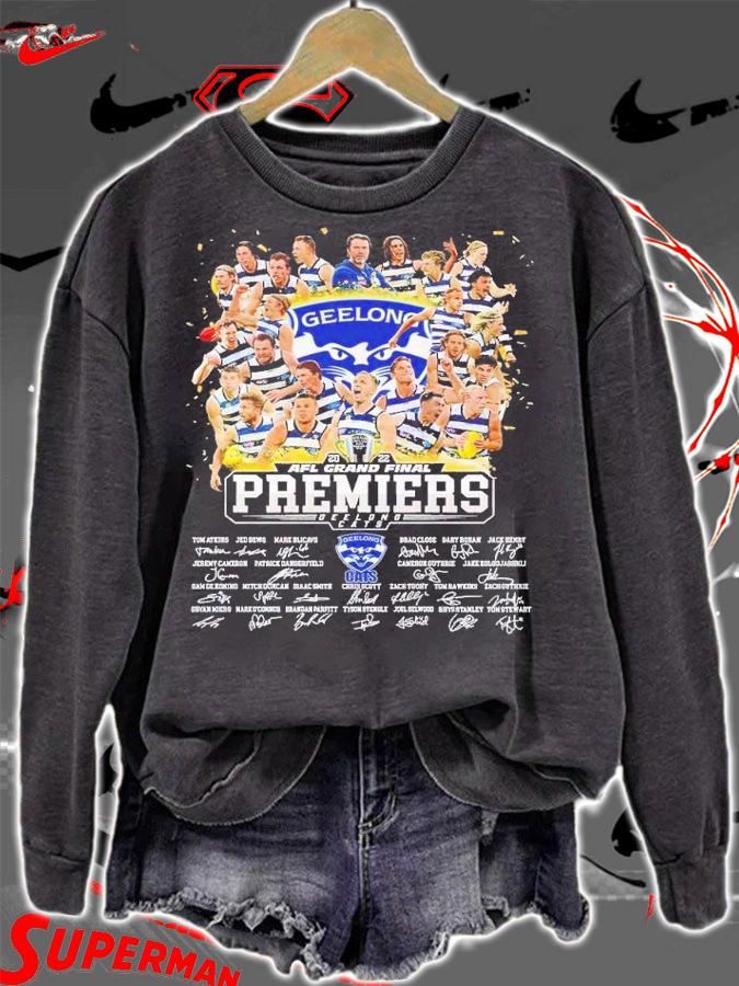 2022 AFL Grand Final Premiers Geelong Cats signatures shirt t-shirt sweatshirt