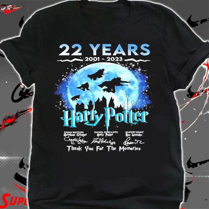 22 Years 2001-2023 Harry Potter Signatures Thank You For The Memories Shirt t-shirt shirt