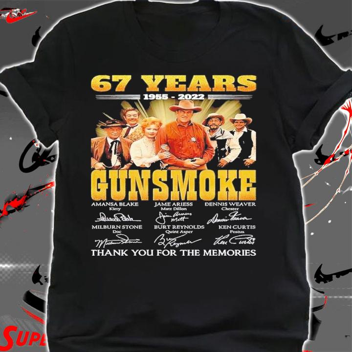 67 years 1955 2022 Gunsmoke thank you for the memories shirt t-shirt shirt