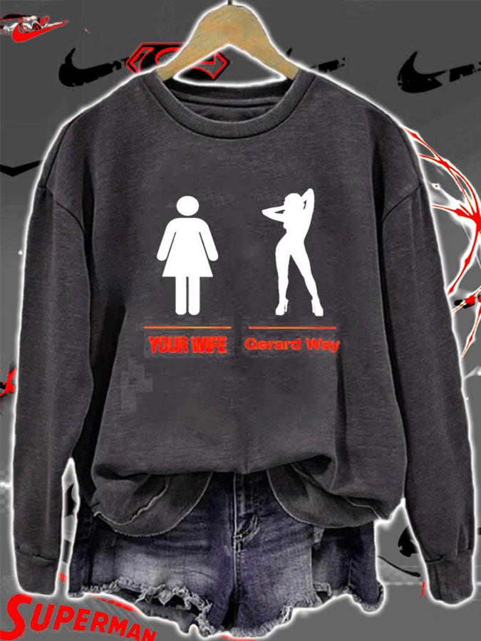 Black Icypiiots your wife Gerard Way art t-shirt sweatshirt