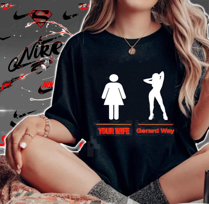 Black Icypiiots your wife Gerard Way art t-shirt woman shirt