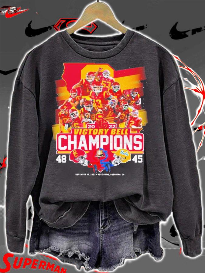 2022 Victory Bell Champions USC Trojans 48 45 UCLA Bruins shirt t-shirt sweatshirt