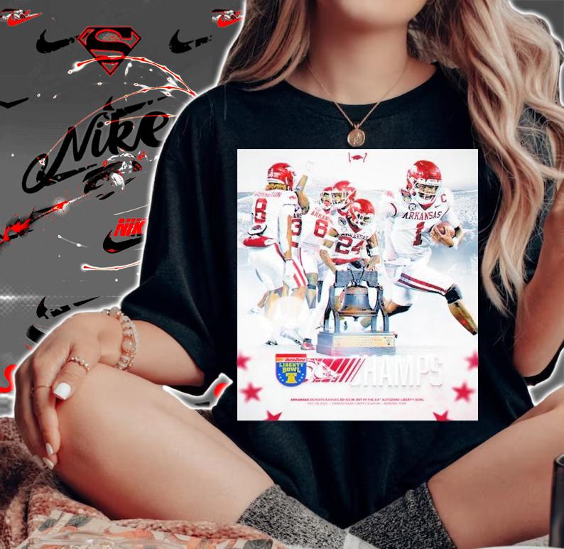 AutoZone Liberty Bowl Champions Are Arkansas Razorback Football 2022 Shirt t-shirt woman shirt