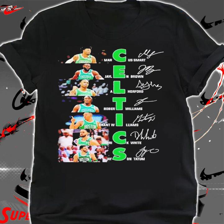 Celtics Marcus Smart Jaylen Brown Al Horford Robert Williams signatures shirt t-shirt shirt