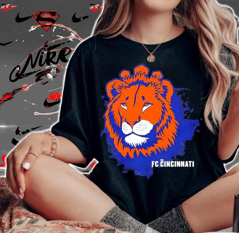 FC Cincinnati Lion Head shirt t-shirt woman shirt