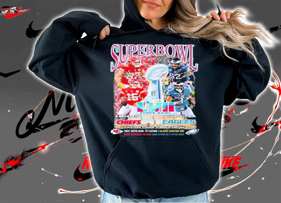 First super bowl to feature 2 blacks starting QBS shirt t-shirt hoodie