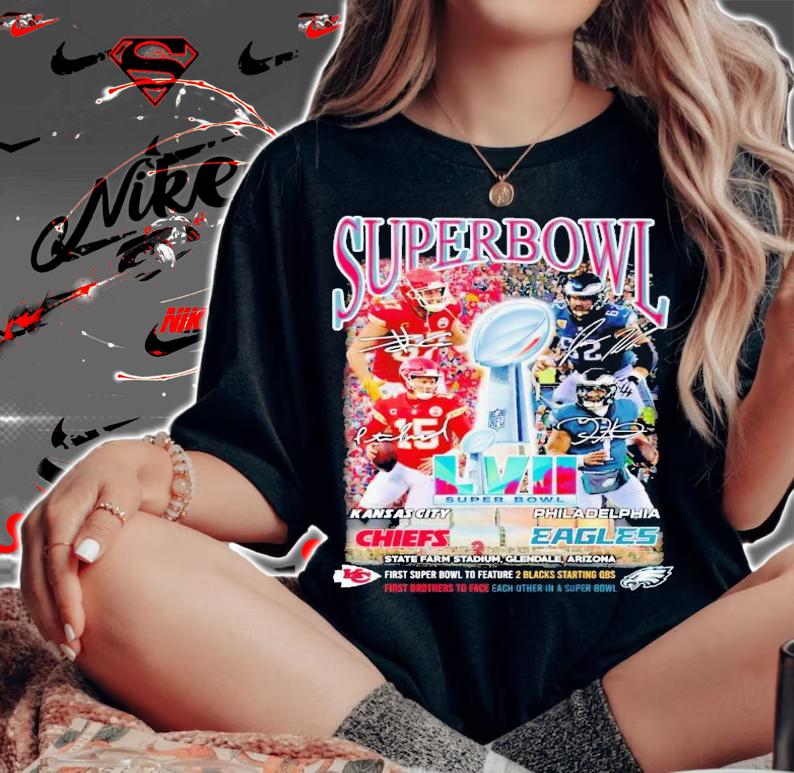 First super bowl to feature 2 blacks starting QBS shirt t-shirt woman shirt
