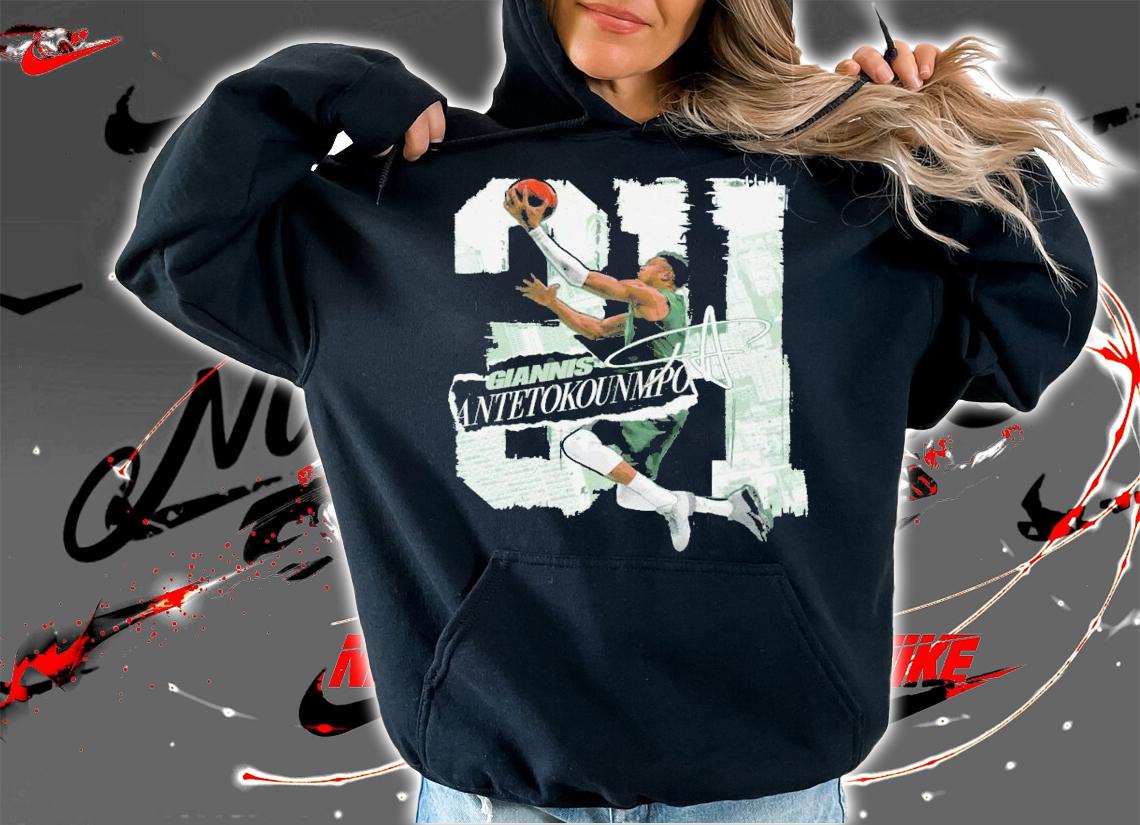 Giannis Antetokounmpo Milwaukee Bucks Rough signature shirt t-shirt hoodie