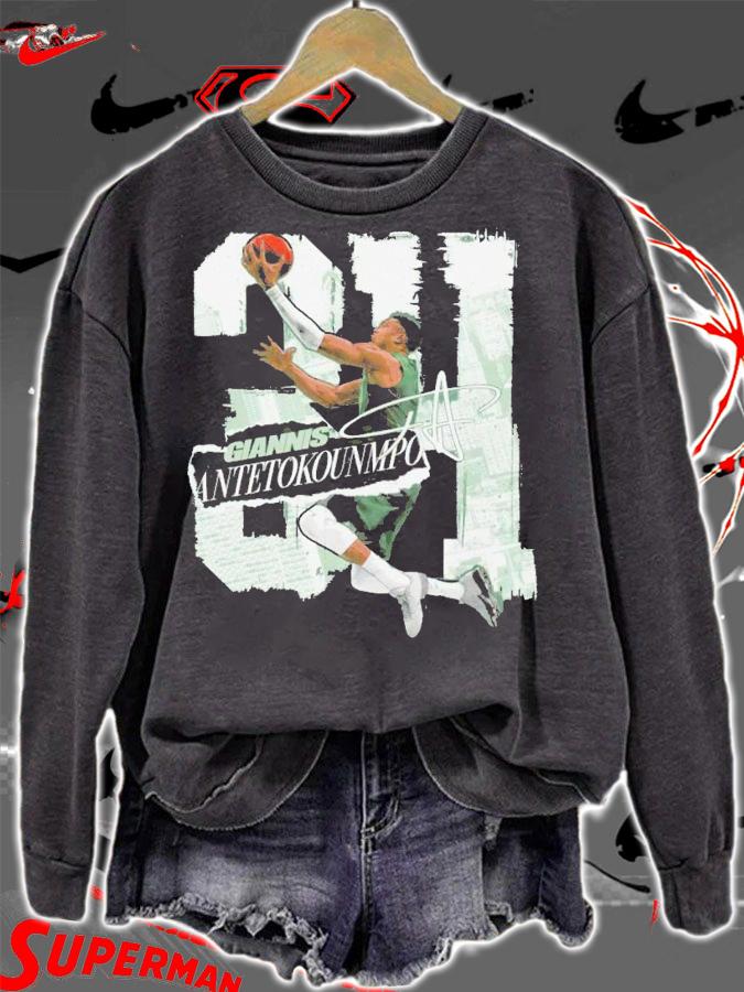 Giannis Antetokounmpo Milwaukee Bucks Rough signature shirt t-shirt sweatshirt