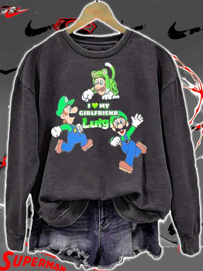 I love my girlfriend Luigi shirt t-shirt sweatshirt
