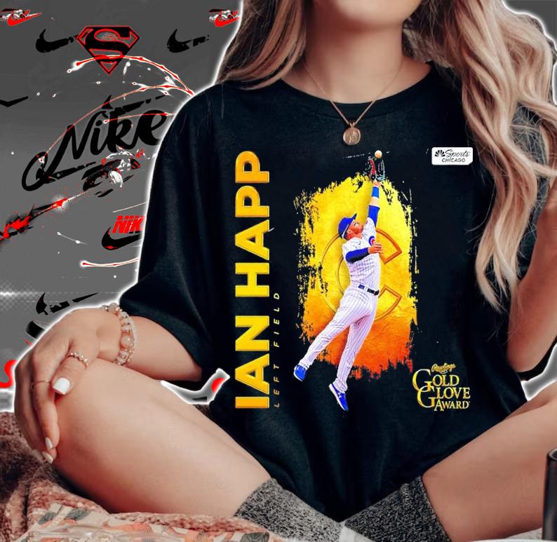Ian Happ left field Gold Glove Award shirt t-shirt woman shirt