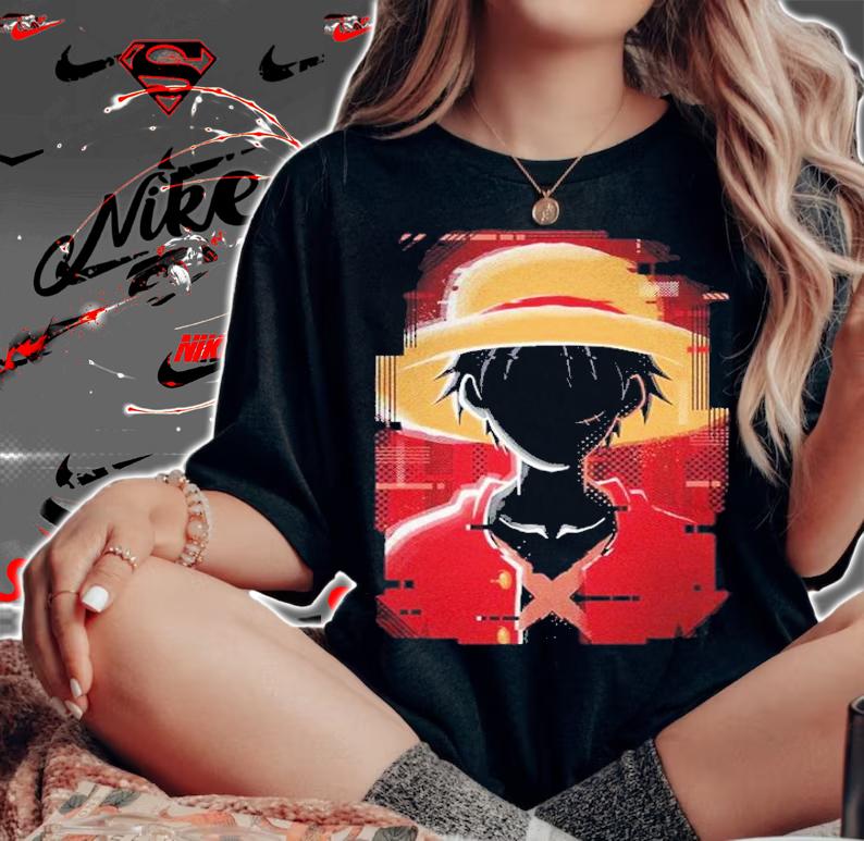 Luffy Glitch One Piece Shirt t-shirt woman shirt