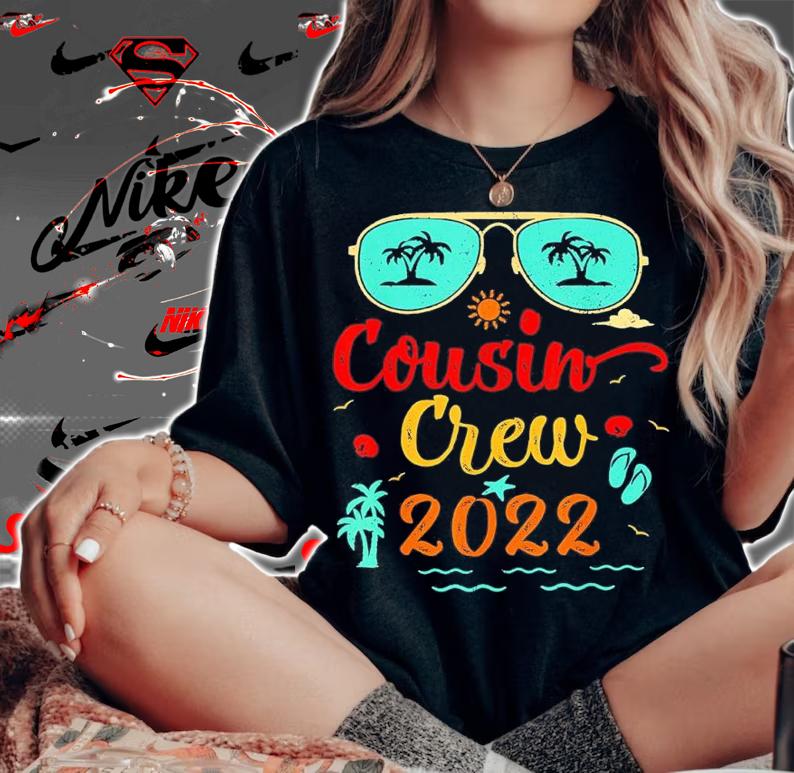 Camping Picnic Cousin Crew 2022 Summer Vacation Sunglasses T-shirt t-shirt woman shirt