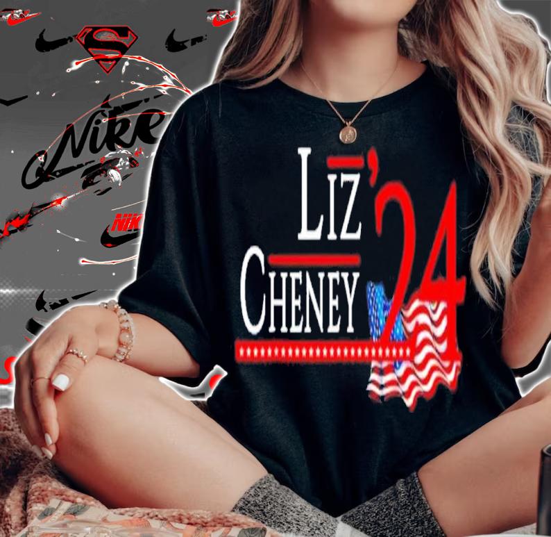 Liz Cheney For President 2024 USA Election Liz 24 Flag US Shirt t-shirt woman shirt