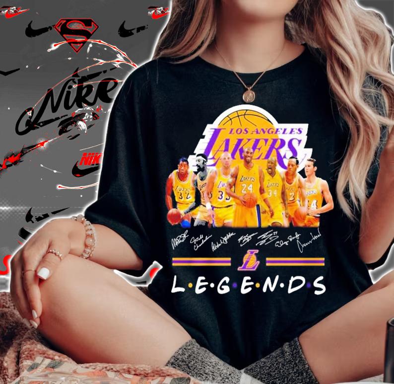 Los Angeles Lakers Legends signatures shirt t-shirt