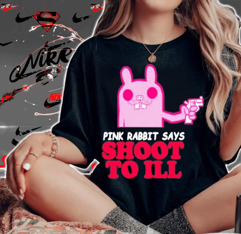 Pink Rabbit Says Shoot To Ill Gorillaz Shirt t-shirt woman shirt