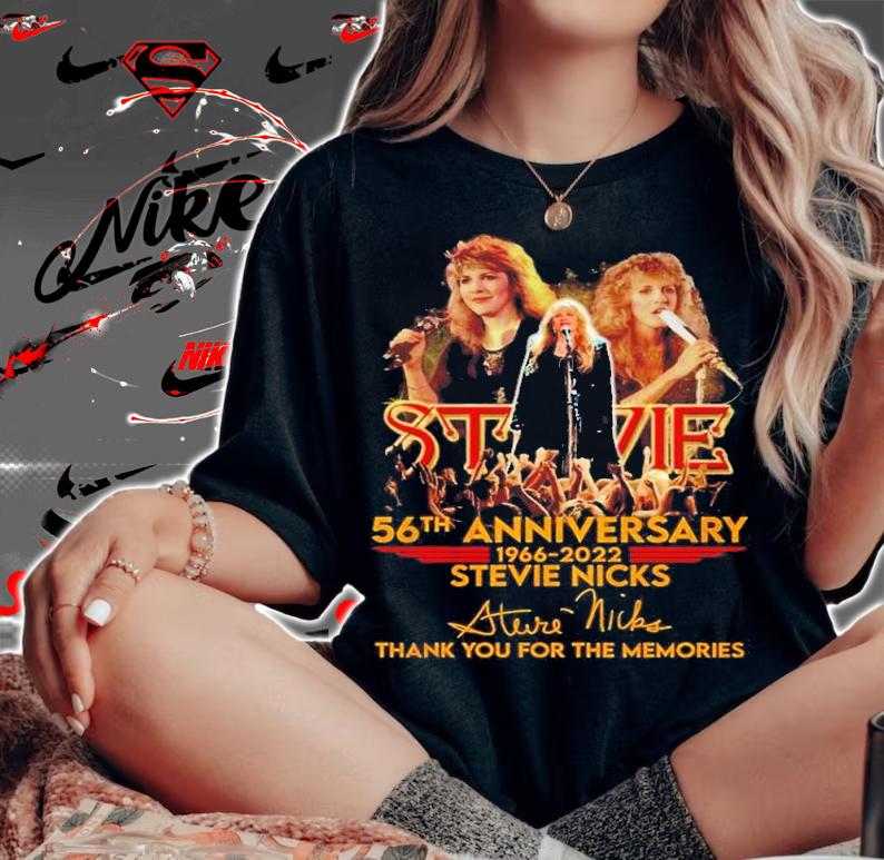 56th anniversary 1966 2022 Stevie Nicks thank you for the memories shirt t-shirt woman shirt