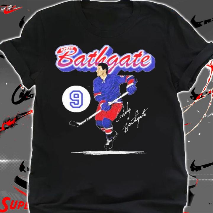 Andy Bathgate New York R Retro Script Hockey Signatures Shirt t-shirt shirt