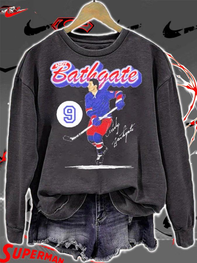 Andy Bathgate New York R Retro Script Hockey Signatures Shirt t-shirt sweatshirt
