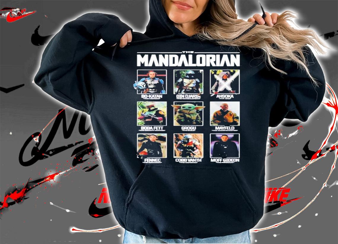 Character The Mandalorian Grid Star Wars T-Shirt t-shirt hoodie