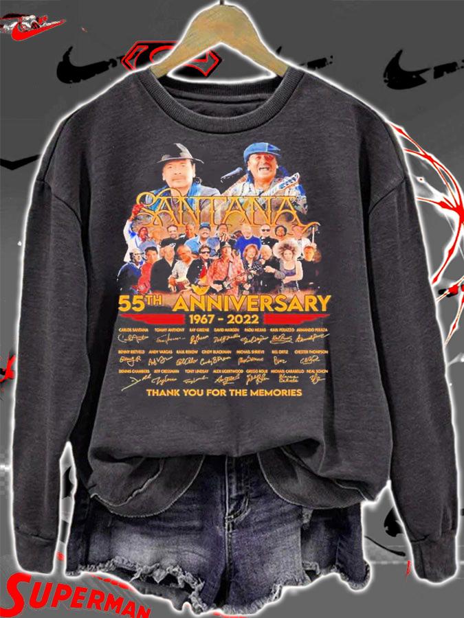 Santana 55th anniversary 1967 2022 thank you for the memories shirt t-shirt sweatshirt