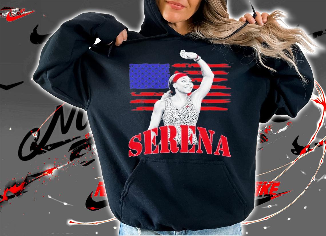 Serena Williams Retirement With USA Flag T-Shirt t-shirt hoodie