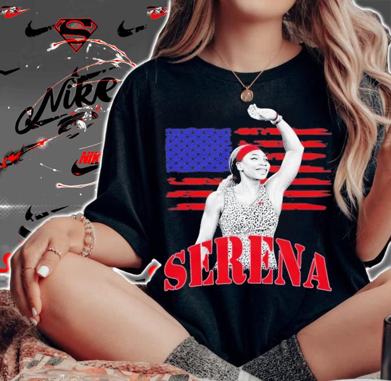 Serena Williams Retirement With USA Flag T-Shirt t-shirt woman shirt