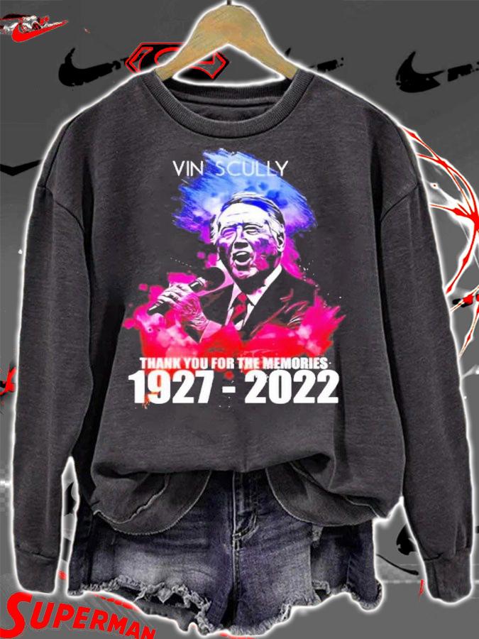 Vin Scully 1927-2022 Signatures Thank You For The Memories Shirt t-shirt sweatshirt