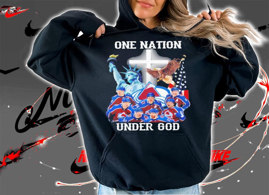 Colorado Avalanche One Nation Under God Signatures 2022 T-Shirt t-shirt hoodie