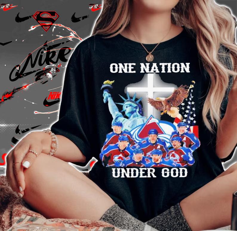 Colorado Avalanche One Nation Under God Signatures 2022 T-Shirt t-shirt woman shirt