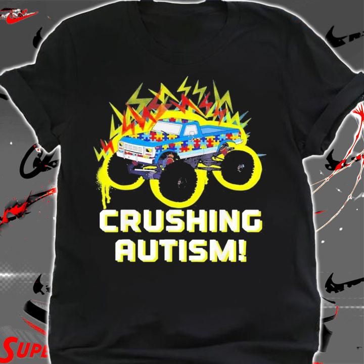 Crushing Autism Mega Truck Kids Monster Truck T-Shirt t-shirt