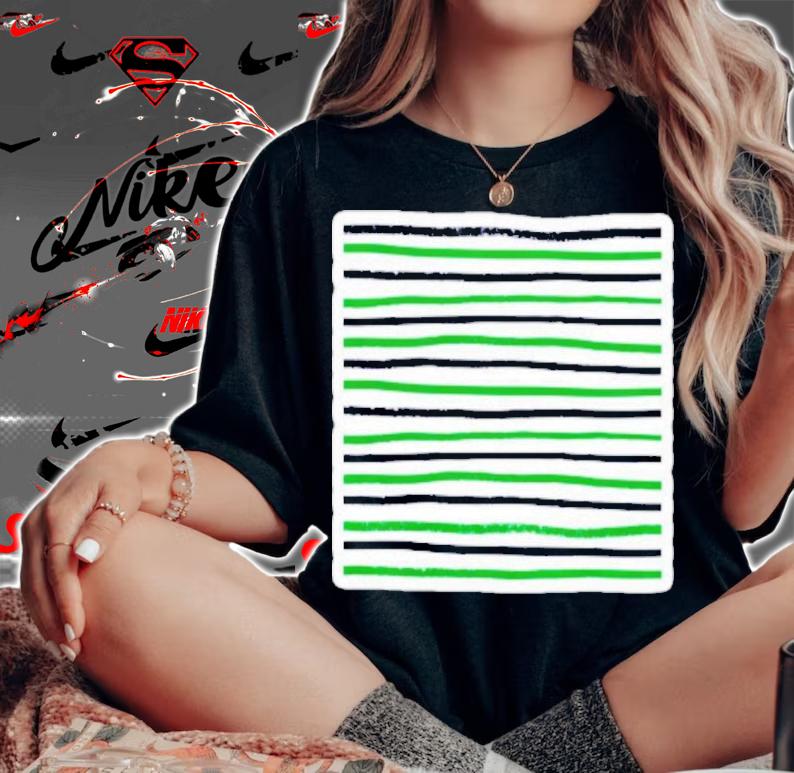Fuchsia And Neon Green Striped 112761958 T-Shirt t-shirt woman shirt