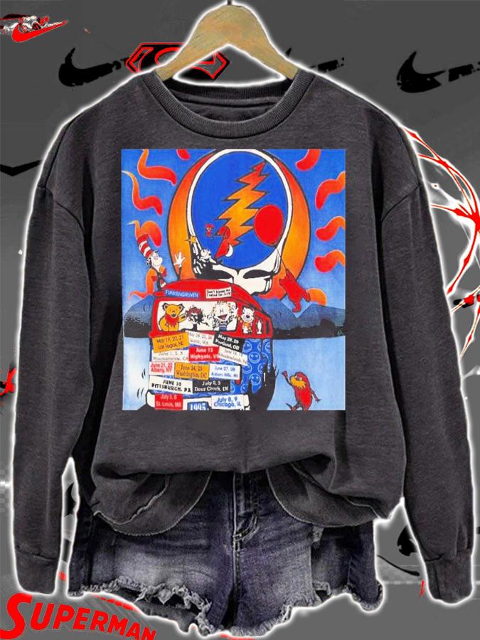 Grateful Dead Summer Tour 1995 Stitch Fruit Of The Loom Shirt t-shirt