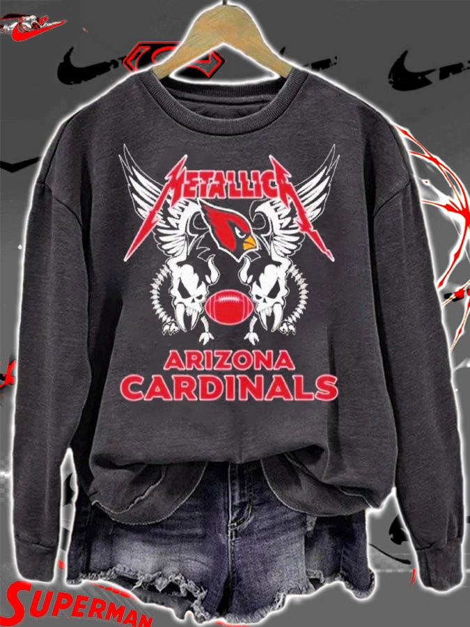 Metallica Heavy Metal Band NFL Arizona Cardinals Shirt t-shirt sweatshirt