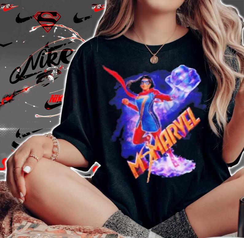 Ms. Marvel Crystal Big Fist Poster Shirt t-shirt woman shirt