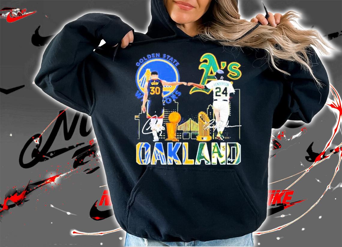 Oakland Sports Team 24 Rickey Henderson And 30 Stephen Curry Signatures Shirt t-shirt hoodie
