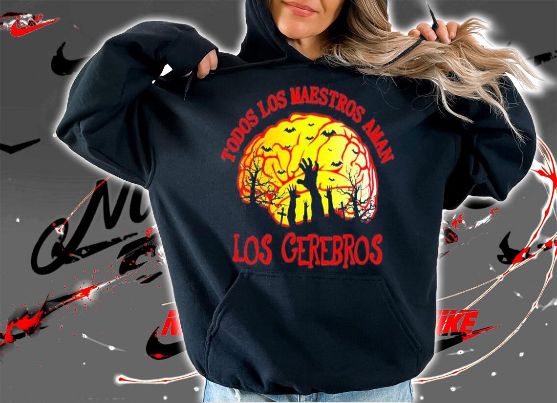 Teacher Halloween Spanish Teacher Halloween Squad All Teachers Love Brains shirt t-shirt
