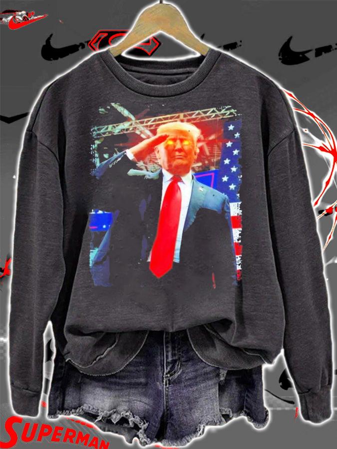 Trump 2024 President Trump American Flag Shirt t-shirt sweatshirt