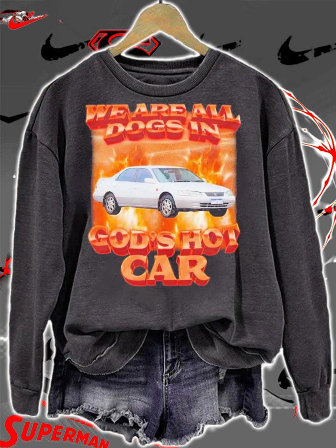 Swag Stimulus We Are All Dogs In God's Hot Car T-Shirt t-shirt sweatshirt
