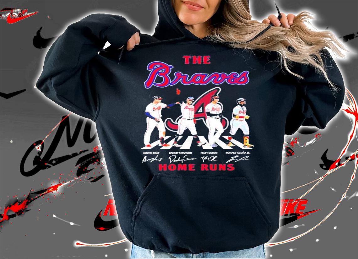 The Braves Home Runs Riley Swanson Olson And Acuna Jr Abbey Road Signatures Shirt t-shirt hoodie