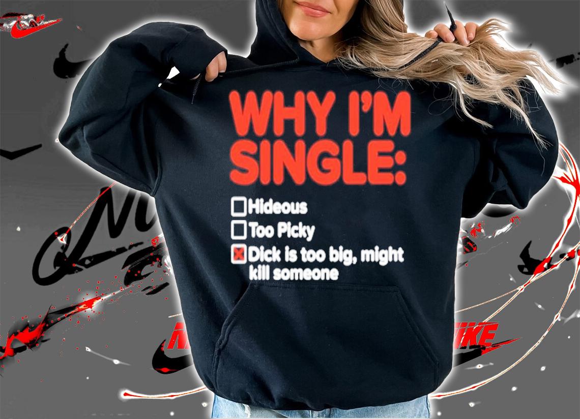 Why I'm single hideous too picky dick is too big might kill someone shirt t-shirt hoodie