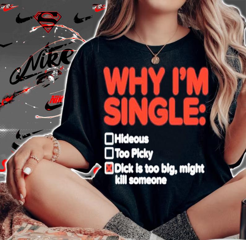 Why I'm single hideous too picky dick is too big might kill someone shirt t-shirt woman shirt