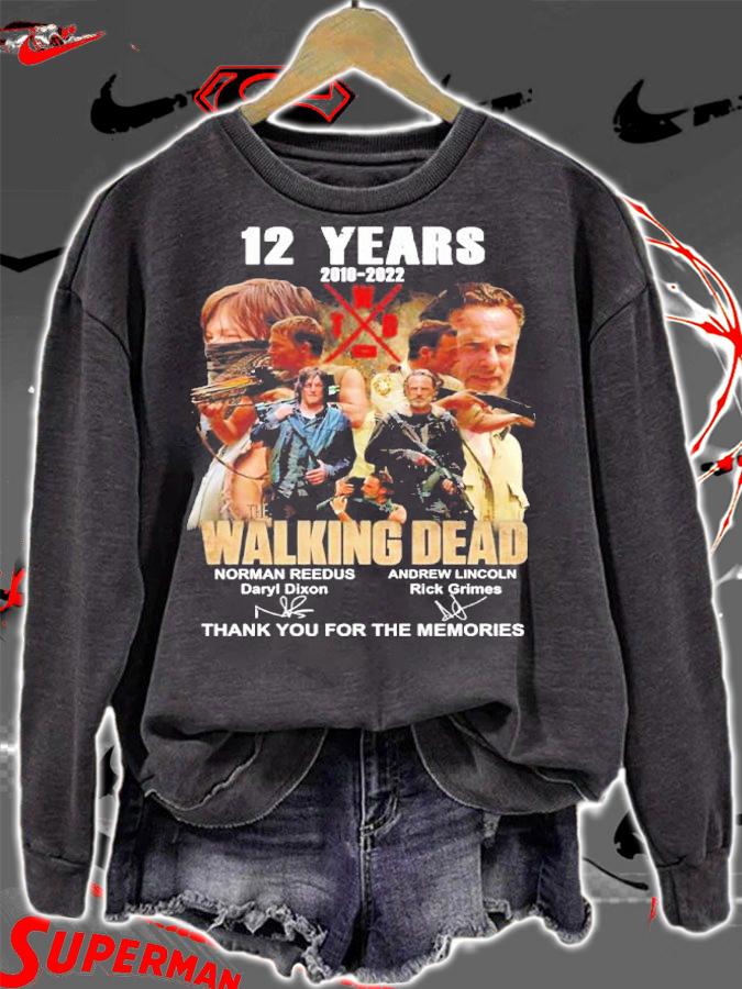 12 Years 2010-2022 Walking Dead Signatures Thank You For The Memories Shirt t-shirt
