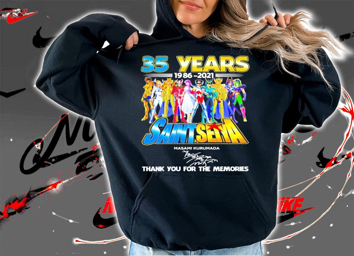 35 years 1986-2021 Saint Seiya Masami Kurumada signatures shirt t-shirt hoodie
